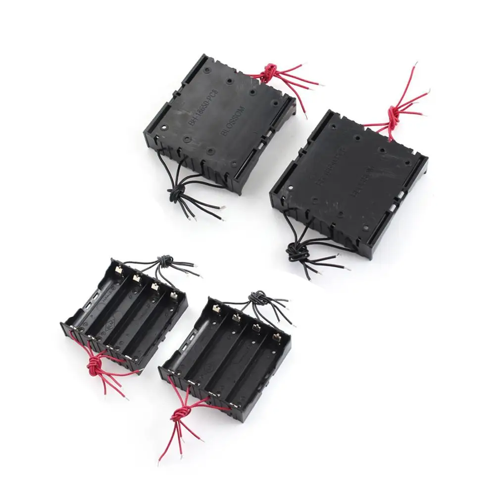 

MasterFire 20pcs/lot Plastic 4 Slots 18650 Battery Holder Storage Box Case for 4 x 18650 Batteries With 8 Leads DIY Power Bank