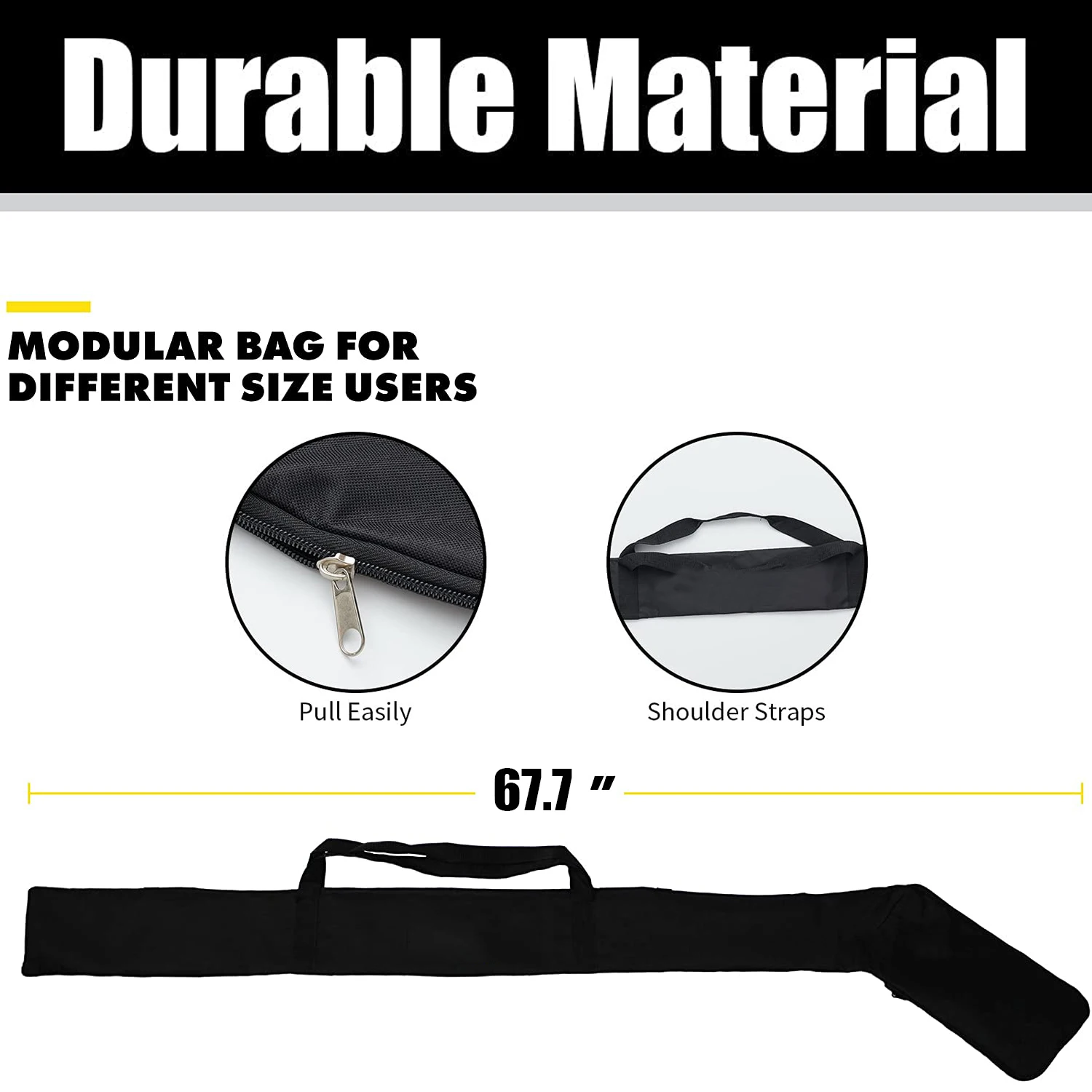 Ice Hockey Stick Bag Portable One Shoulder Stick Adjustable for Hockey