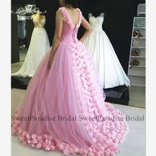 Золушки розовые платья Quinceanera с розами Пышное Платье трапециевидной формы сладкий 16 платье на свадьбу нарядные платья для девочек vestidos De 15 Anos