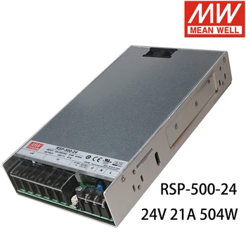 

Taiwan MEAN WELL Single Output laboratory power supply adjustable RSP-500-24 500W power supply ac dc 24v 21A Laser Driver smps