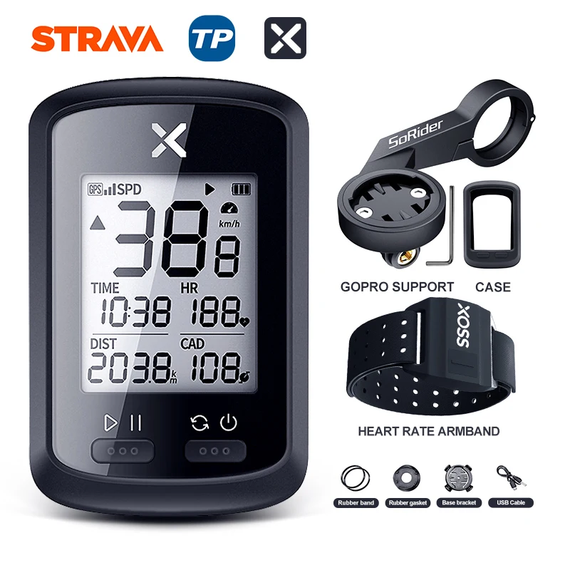 XOSS GPS Bike Computer G+ Wireless Cycling Speedometer Road  MTB Waterproof Bluetooth ANT+ Cadence Speed Cycle Bicycle Computer