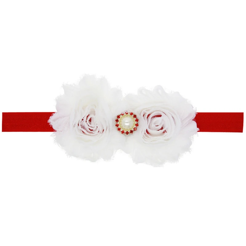 5pcs Headband F 5 шт. Цветочная Рождественская головная повязка для новорожденных эластичная чалма принцесса повязки для волос Дети жемчуг свежий милый головной убор haarband - Цвет: 5pcs Headband F