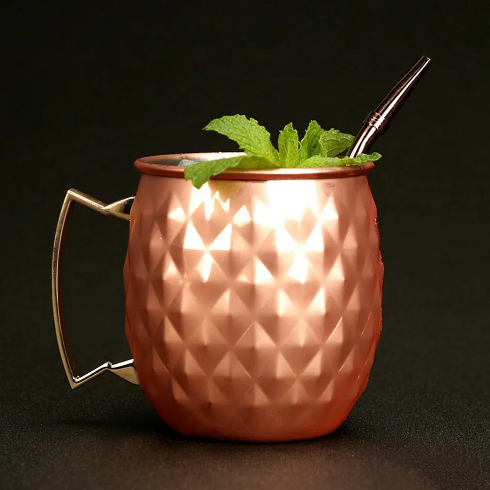 

Hammered Copper Moscow Mule Mug Beer Cup Coffee Cup Mug Copper Plated Cocktail Cup For Stainless Steel Coffee Cup