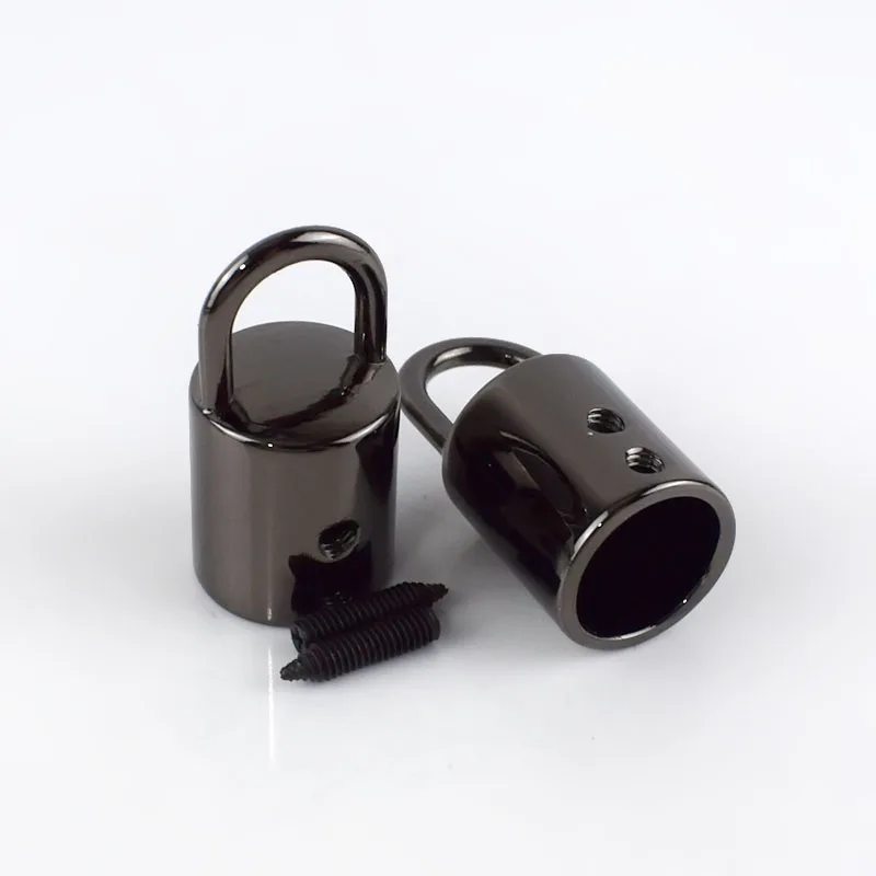 GunBlack 30 шт., золотисто-черные металлические шнурки для сумки, фиксаторы, пряжки для сумочки с кисточкой, застежки для крышки, вешалки, кожаный зажим, винтовые аксессуары, KY037 - Цвет: GunBlack