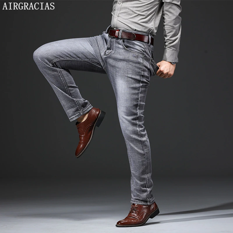 AIRGRACIAS Jeans Men Classic Retro Nostalgia Straight Denim Jeans Men Plus Size 28-38 Men Brand Long Pants Trousers AIRGRACIAS Jeans Men Classic Retro Nostalgia Straight Denim Jeans Men Plus Size 28-38 Men Brand Long Pants Trousers
