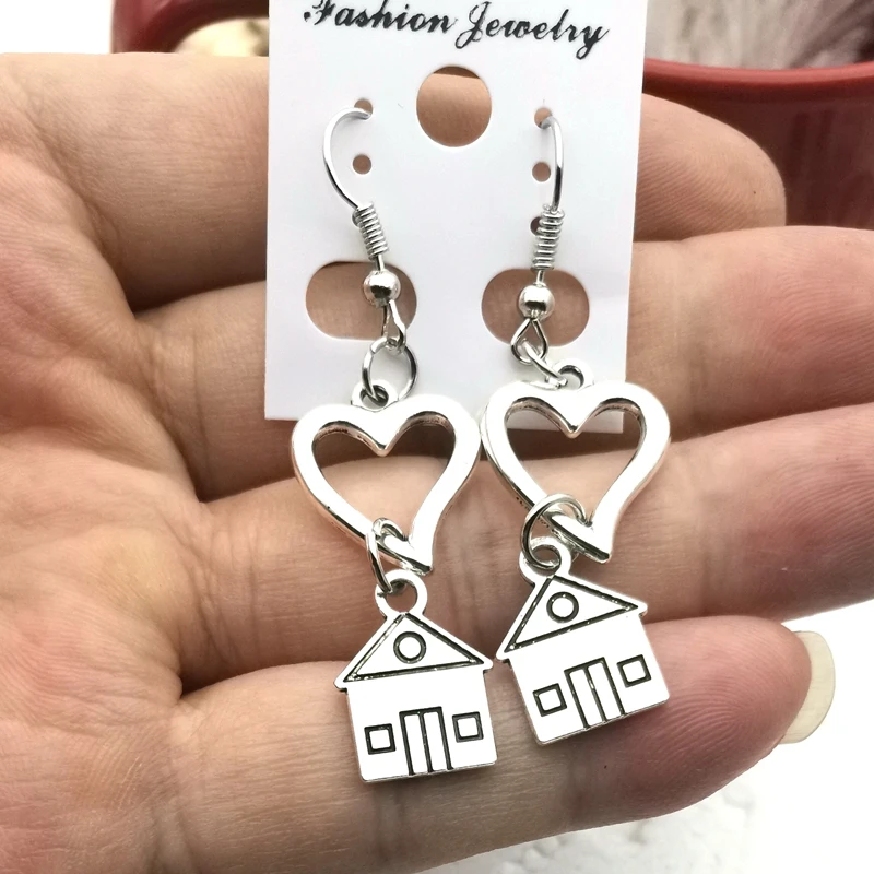 Love House Orecchini Misterioso Gioielli Gotici Strega Celtica Pagan Viken Moon God Moon Phase Strega Dea Moda Donna Regalo