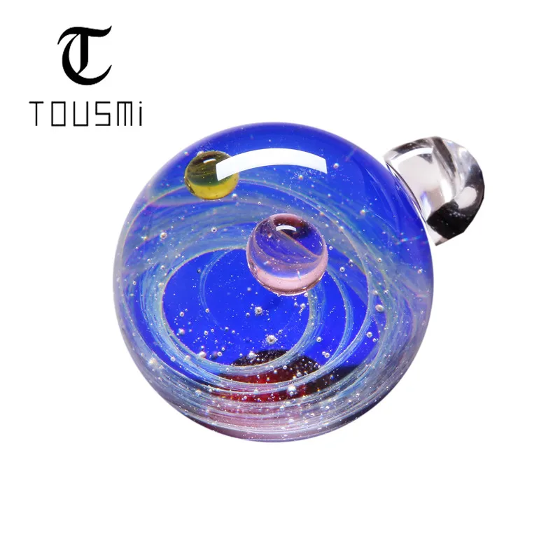 

Tousmi Cosmic Nebula Space Double Galaxy Necklace Pendant Glass for Girl 64cm Adjustable Rope, Valentine Day Gift, Tousmi-13