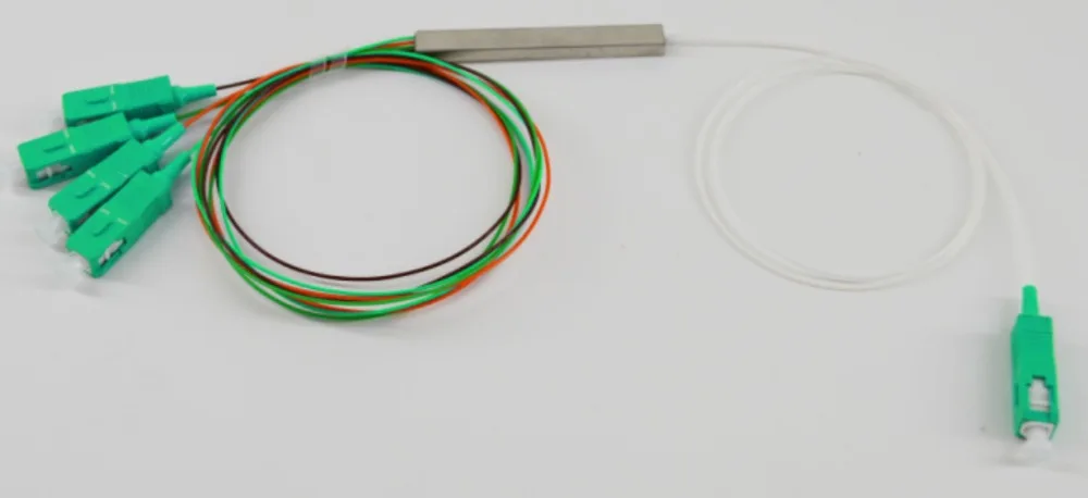 5 шт./лот PLC ОПТИЧЕСКИЙ СПЛИТТЕР SC APC FTTH волоконно-оптический сплиттер Оптическая муфта одномодовая симплексная микро стальная труба