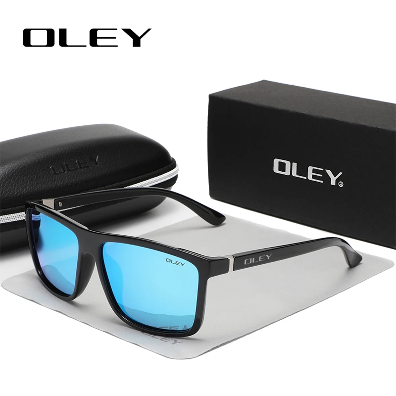 OLEY, поляризационные мужские солнцезащитные очки, фирменный дизайн, Ретро стиль, квадратные солнцезащитные очки, аксессуары, унисекс, очки для вождения, oculos de sol Y6625