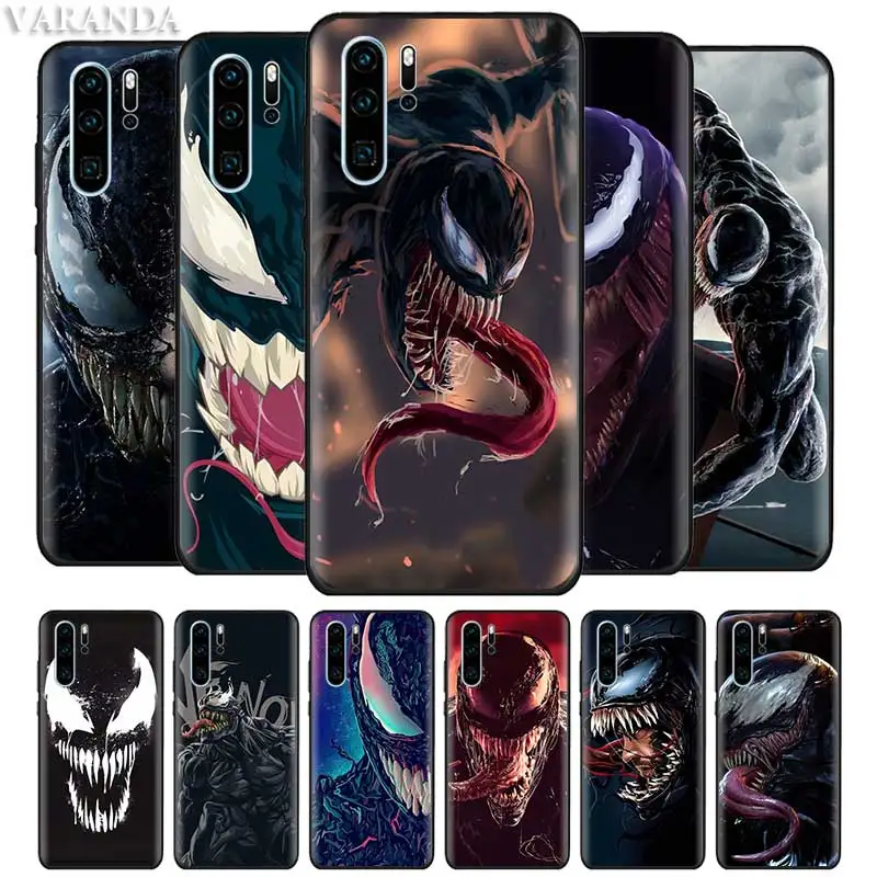 

Venom Marvel Case for Huawei P30 P20 Pro P10 P9 Lite P Smart Plus 2019 Z Black Silicone Cover Coque Caso