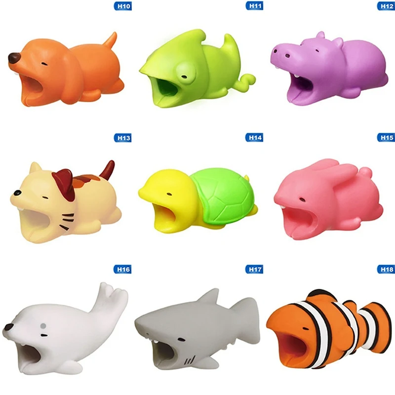 Animal Cable Winder Anti Breaking Protective Cover for Figure USB Data Cable USB Charger Cable Earphones Cable Protective Sleeve