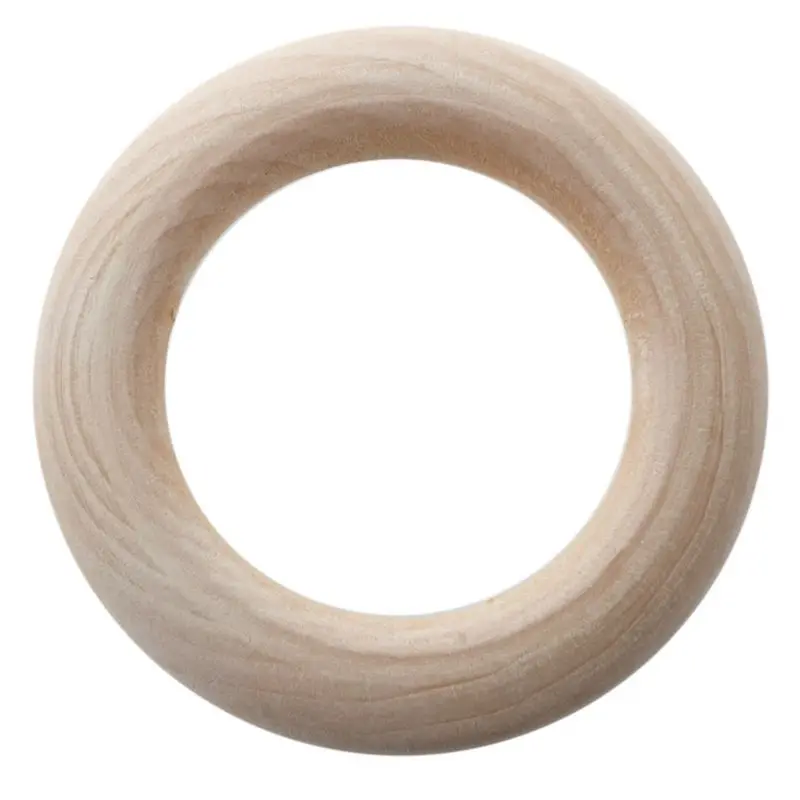 ABZC-20pc кольцо для прорезывания зубов добавить на деревянные кольца 55 мм натуральный 2,2 дюймов