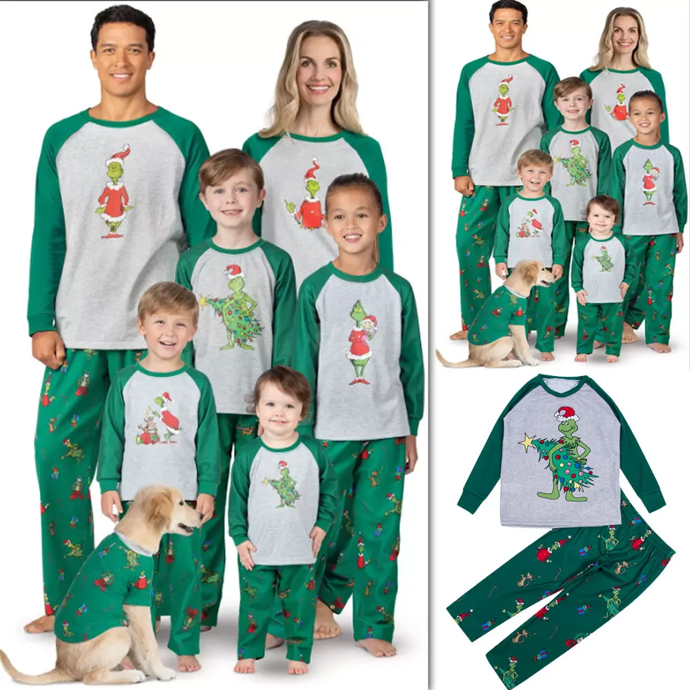Одинаковые комплекты для семьи рождественские пижамы комплекты пижам Рождественская одежда для сна с длинными рукавами одежда для сна «Мама и я» одежда для маленьких мальчиков