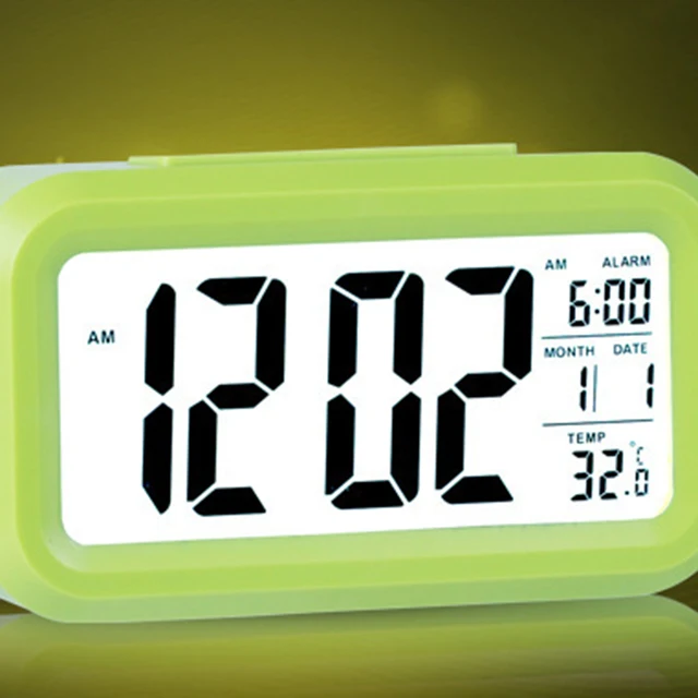 Large LED Backlight Display Clock Digital Alarm Clock Electronic Clock Temperature For Home Office Travel Desktop Decor Clock 2
