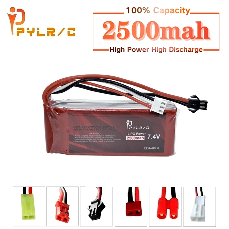Аккумулятор 2s 7 4 В 2500 мА · ч 45C Lipo для радиоуправляемых дронов квадрокоптеров