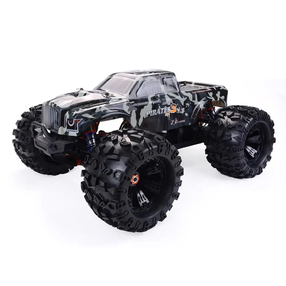 ZD Racing MT8 пирата 3 RC Monster Truck автомобильных 1/8 RTR регулируемый амортизатор 4-Каналы RC автомобиль 120A бесщеточный Водонепроницаемый ESC - Цвет: OG metal 120AFull
