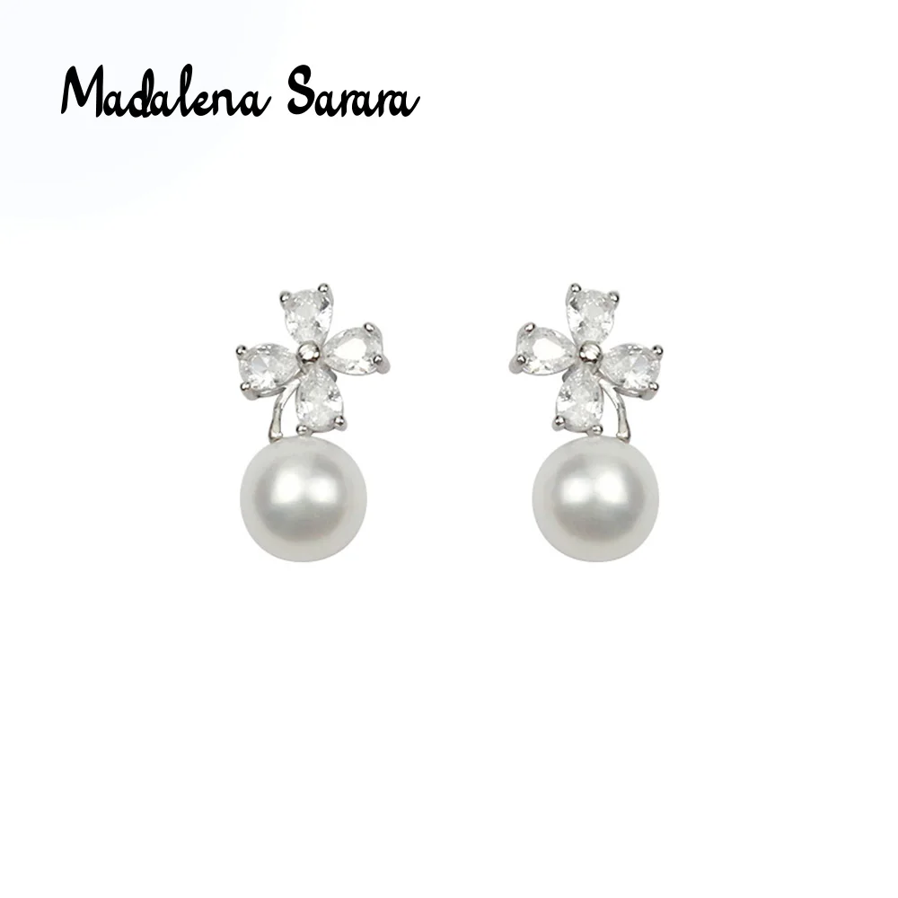 Женские серьги из серебра пробы с пресноводным жемчугом 7 8 мм|Серьги-гвоздики| |