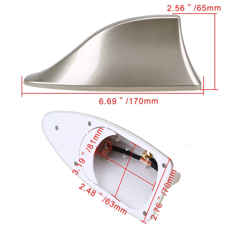 MagicKit Универсальная автомобильная Стайлинг антенна-плавник Авто внешний плавник акулы на крышу антенна/AM сигнал Защитная антенна для Ford Toyota