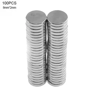 

100pcs 8 x 2mm Mini Strong Magnetite Earth Neodymium Magnets with Round Disc Type and Earth Magnet for Home /Office /Laboratory