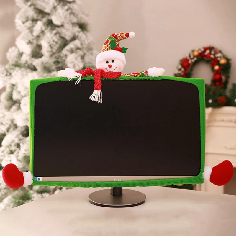 Lcd-монитор компьютера задняя крышка экрана края защиты Рождественский Декор праздничное мероприятие украшения вечерние принадлежности, домашний декор