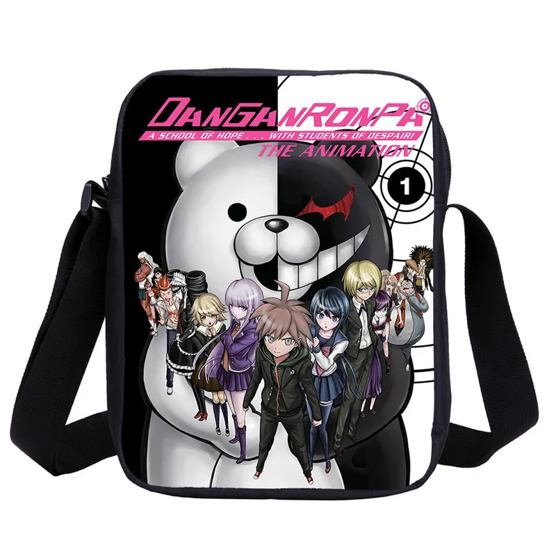 

Mini Crossbody Bags For Boys Girls Cool Cartoon Anime Danganronpa Letter 3D Printing Kids Messenger Bag Sling Bags Sac A Main