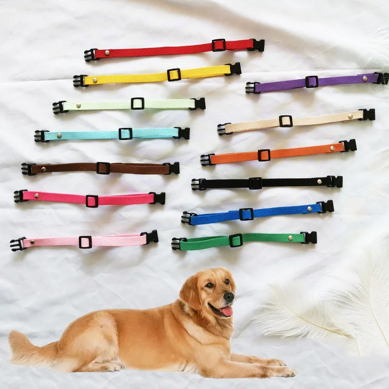 Velvet Pet Dog Collars Small Medium Dogs Adjustable Neck Strap Puppy
