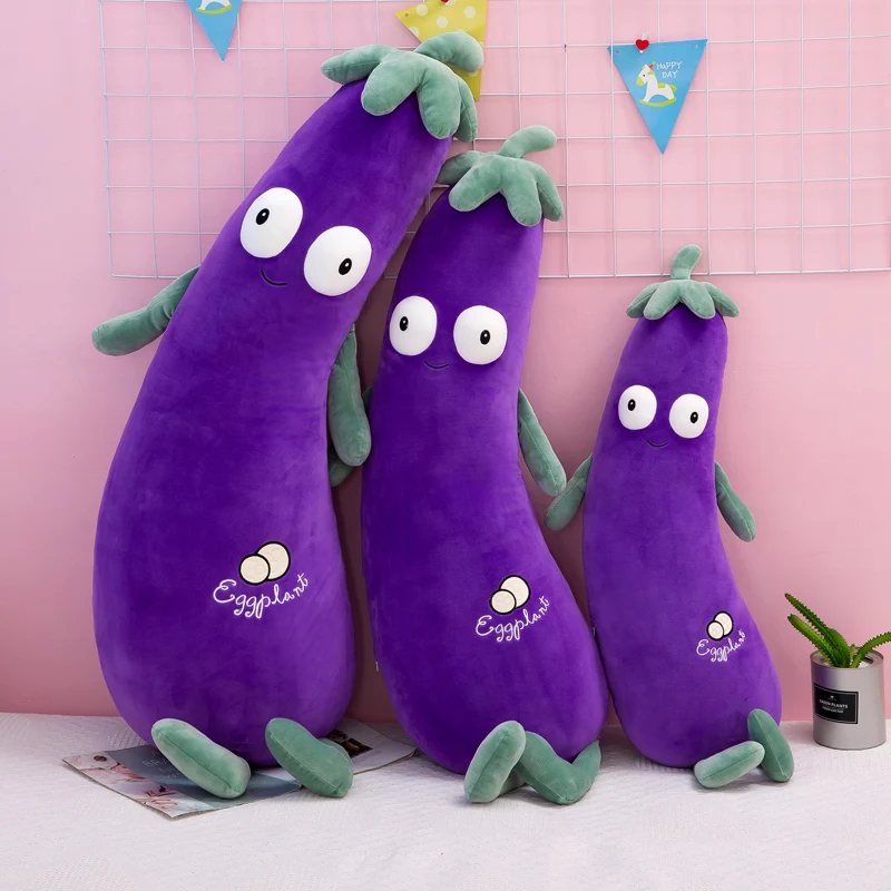 Adorable Eggplant Doll Cute Eggplant Plush Toy Pillow Fabric Soft And