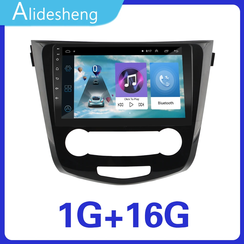 2.5D 2Din Android 8.1GO автомобильный dvd мультимедийный плеер gps для Nissan X-Trail Qashqai j11 j10 Радио Навигация Радио BT WiFi - Цвет: Qashqai-1G
