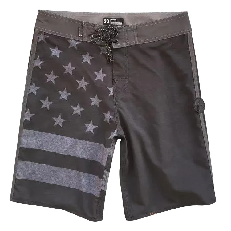 Пляжные спортивные шорты, водонепроницаемые мужские плавки, брендовые шорты для купания, повседневные мужские шорты со звездами и полосками, флаг США