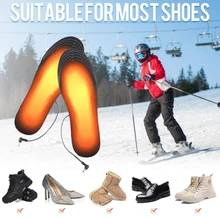 USB Heated Sole Insole Electric Heating Footwear Warming Pad Winter Feet Warmer Heating Insole for Sneakers Boots Slippers
