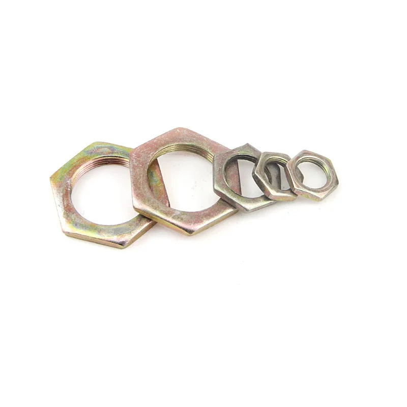 

GB808 thin nut small hexagonal flat nut lighting nut fine tooth ultra-thin nut M6M8M10M12 M14 M16 M18 M20 M22 Pitch 1.0 1.5 0.75