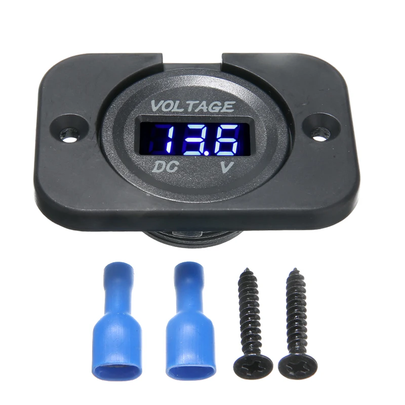 Universal DC 12V-24V Blue LED Display Digital Voltmeter Panel Voltage Meter Volt Tester Car Motorcycle Voltage Meter