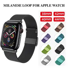 Миланская петля, ремешок для наручных часов Ремешок для наручных часов Apple Watch, ремешок для наручных часов iwatch серии 5/4/3/2/1 44 мм/40 мм, 42 мм, 38 мм и нержавеющая сталь металлический корпус Нержавеющая сталь браслет