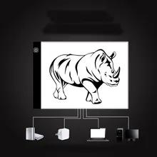 A4 Настольная Led аниме Linyi светящийся пенетин картина доска ультра-тонкий копировальный стол защита глаз три скорости затемнения