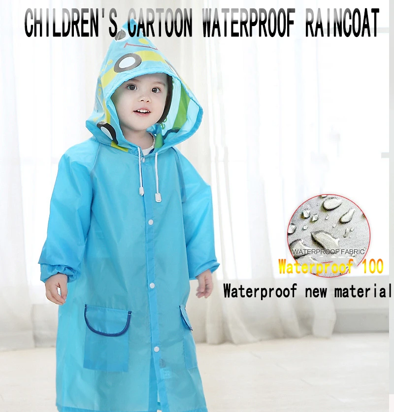 

New Children's Cartoon Animal Style Waterproof Raincoat Non-Disposable Environmental Protection rain Cover Student Anti-poncho