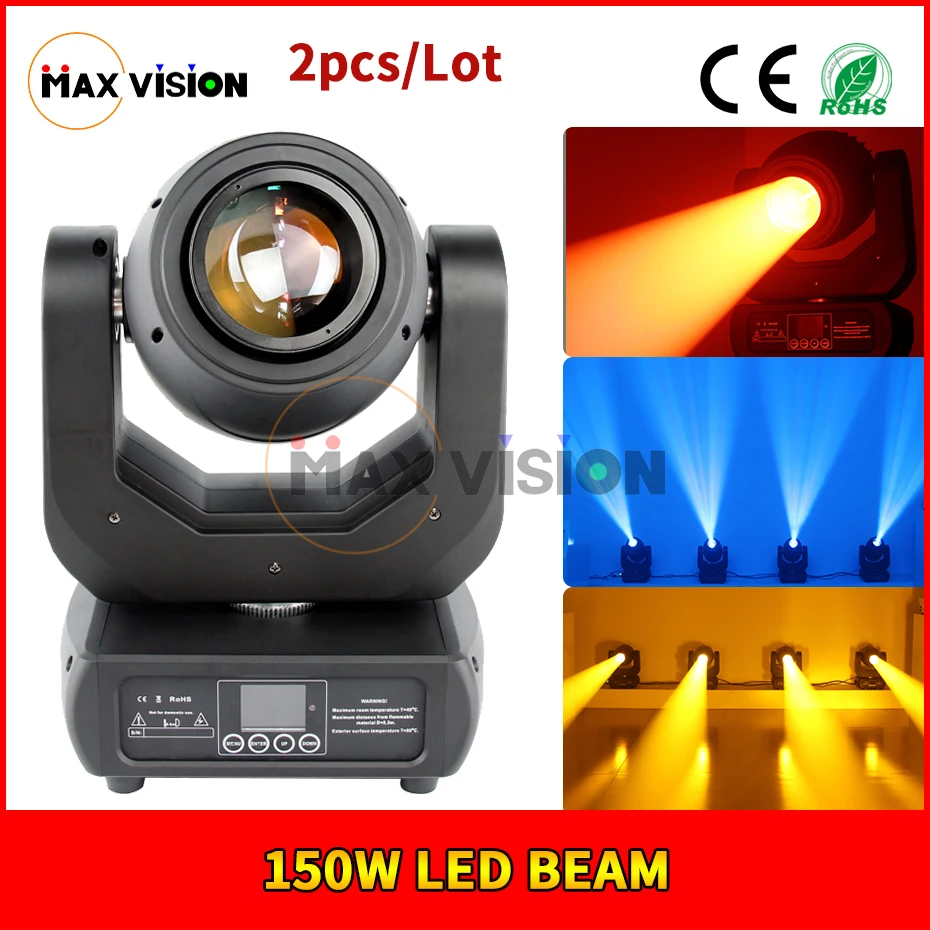

2pcs Moving Head Light 150W Led Beam Stage Light Professional DJ Disco DMX Light For Bar And Events