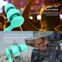 Bouchons d'oreille Anti bruit en Silicone, 2 paires/paquet, isolation phonique, Protection des oreilles, bouchons de couchage, étanches, souples 