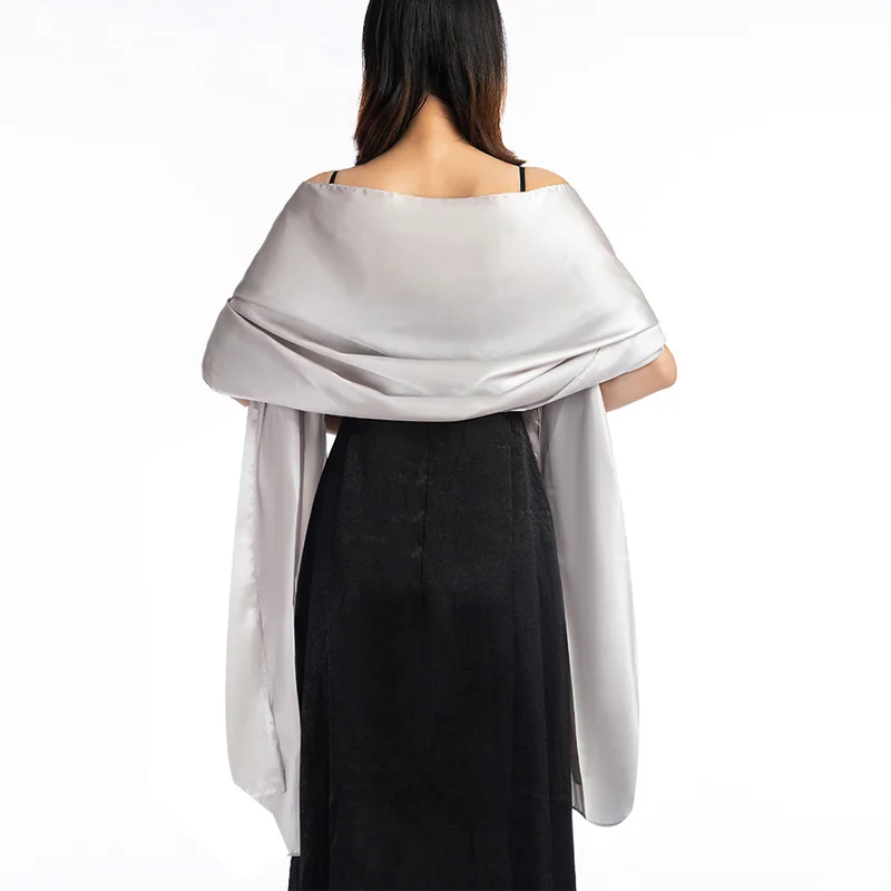 

Elegant Women Satin Wraps Wedding and Party Shawls Solid Bridal Bridesmaid Shawl Evening Party Scarf and Wraps accept customize