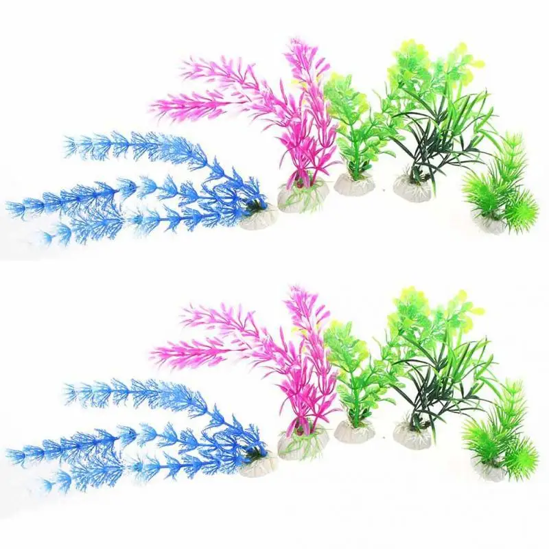 Aquarium Accessories Model Aquatic Plants Plastic Fake Aquatic Plants Fish Tank Landscaping Artificial Plant Underwater Combinat