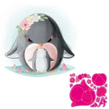 

penguin Cutting Dies Lovely Animals Doll Stencil for DIY Scrapbooking Craft Cards Decoration