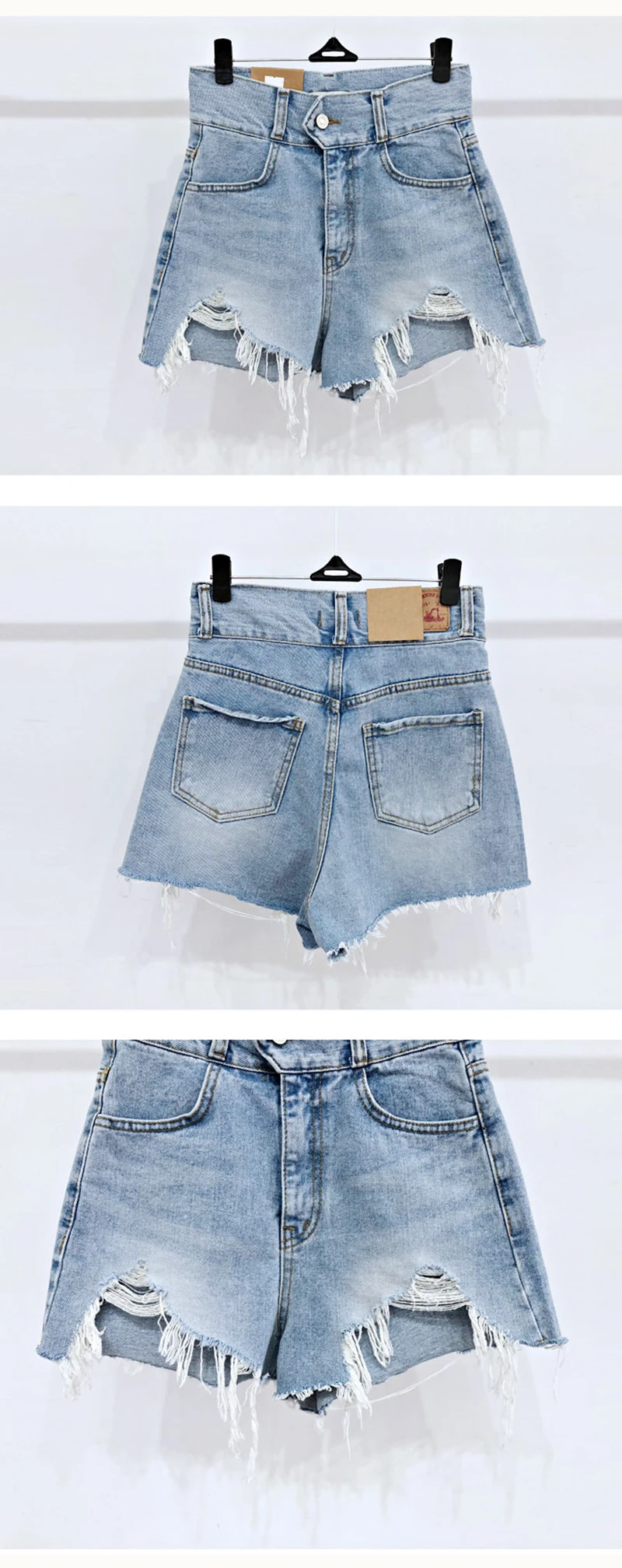 skorts Vintage Ripped Jeans Shorts Women Plus Size High Waist Denim Shorts Female Summer Chic Streetwear Stylish Sexy Hot Shorts Girls spandex shorts