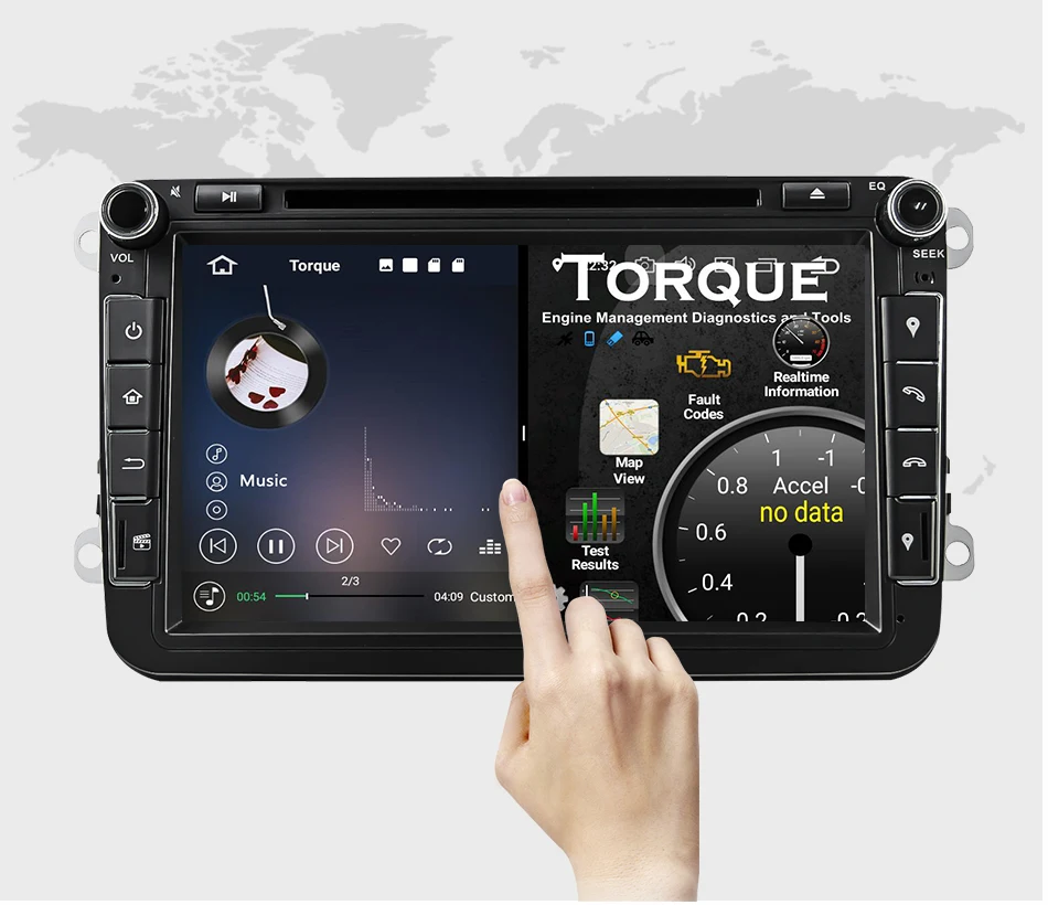 Sale Eunavi 2 din Octa core 4G 64G Android 9 Car DVD GPS for VW Passat CC Polo GOLF 5 6 Touran EOS T5 Sharan Jetta Tiguan Radio dsp 22