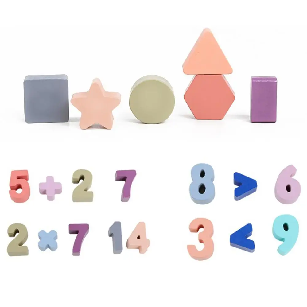 

Pikler Triangle Counting Shape Stacker Learning Tower Wooden Toy for Kids Age 3+