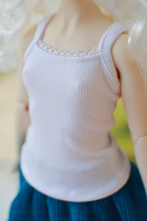 

D01-P606 Doll handmade clothes 1/4 1/3 uncle MSD SSDF SD doll Accessories White threaded camisole 1pcs