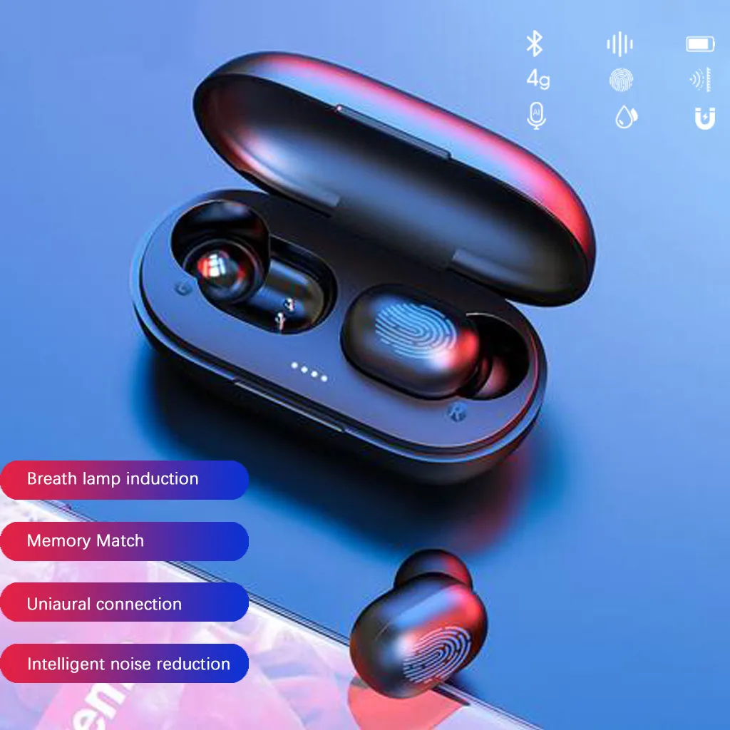 GT1 Bluetooth 5 0 гарнитура TWS беспроводные наушники сенсорное управление отпечатком