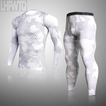 

2020 New Quick Dry Camouflage Men's Men's Thermal underwear Compression Sports Suits Tights Clothes Gym Fitness Sportswear