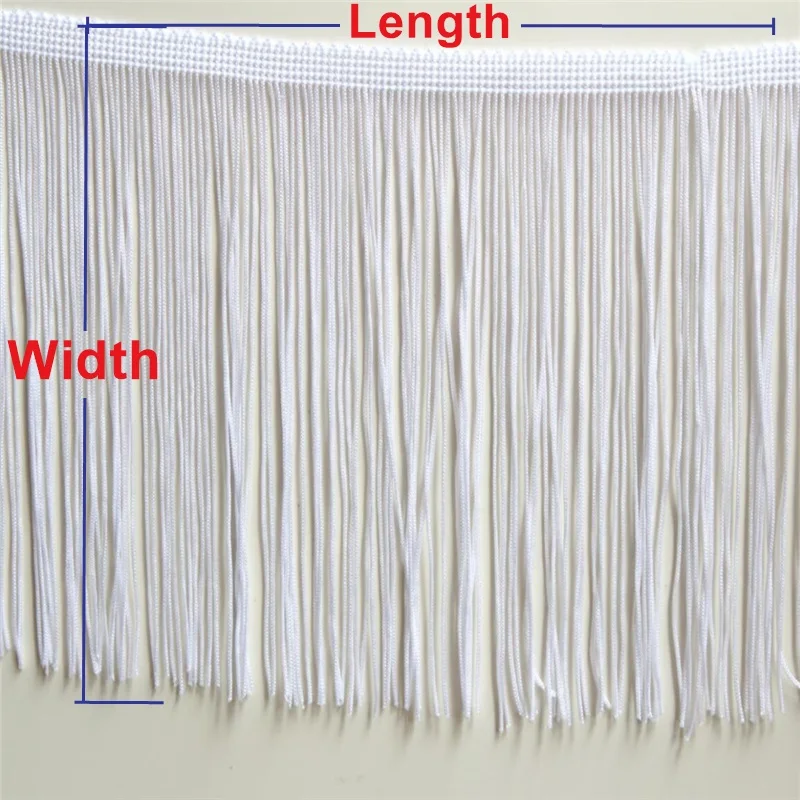 Polyester 15cm Width Tassel Fringe Trimming Lace Fabric Latin stage dance skirts garments DIY Accessories IH41