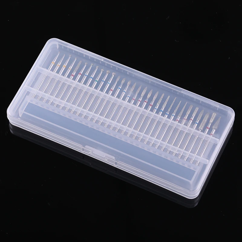 30Pcs/Kit Nail Art Drill Bits for Electric Machine Professional Mixed Sizes Multi-function Nail Cleaner Cuticle Tools
