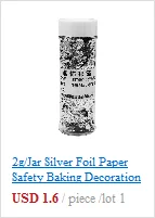5g Edible Flash Glitter Golden Silver Powder For Decorating Food Cake Biscuit Baking Supply