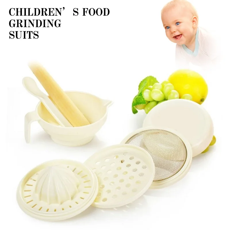7 шт./компл. детская пищевая добавка, шлифовальная чаша для детей, многофункциональная фруктовая овощерезка для младенцев, шлифовальная ложка-Веретено